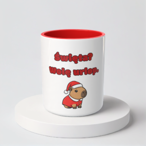 Świąteczny Kubek na Święta - Święta? Wolę urlop